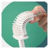 TOMYEUS Cleaner Toilet Brush Home Toilet Brush Household Silicone Toilet Brush Set Wall-Mounted Toilet Free Punch Toilet Brush Removable Base Flexible Bristles Toilet Brush Holder (Color : White) view 3