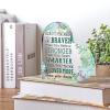 Yulejo Thank You Employee Appreciation Gift Succulent Inspirational Gift for Women Acrylic Heart Desk Sign Decor Motivational Encouragement Desk Keepsake for Coworker Staff Teacher Friend (Succulent) view 2
