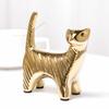 Golden Animal Figurines Small Ceramic Statuette Decorative Home Decor Crafts and Gifts (Kitten) view 2