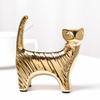 Golden Animal Figurines Small Ceramic Statuette Decorative Home Decor Crafts and Gifts (Kitten) view 3