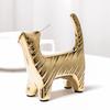 Golden Animal Figurines Small Ceramic Statuette Decorative Home Decor Crafts and Gifts (Kitten) view 4
