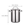 UPKOCH Stainless Steel Stock Pot with Strainer Turkey Fryer Pot, Deep Fryers with Frying Basket for Outdoor Cooking and Home Brewing view 2
