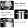 UPKOCH Stainless Steel Stock Pot with Strainer Turkey Fryer Pot, Deep Fryers with Frying Basket for Outdoor Cooking and Home Brewing view 3
