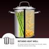 UPKOCH Stainless Steel Stock Pot with Strainer Turkey Fryer Pot, Deep Fryers with Frying Basket for Outdoor Cooking and Home Brewing view 4