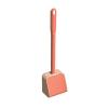 TOMYEUS Cleaner Toilet Brush Toilet Brush Household Non-Dead Long Handle Wall Hanging with Base Toilet Cleaning Silicone Toilet Brush Cleaning Set Toilet Brush Holder (Color : Pink) view 1