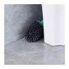 TOMYEUS Cleaner Toilet Brush Toilet Brush Plastic Household Wash Toilet Brush Long Handle Wall-Mounted Silicone Cleaning Set Durable Toilet Brush Toilet Brush Holder (Color : White) view 3