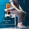 Wall-Mounted Foldable Shower Seat Bathroom Stool Folding Wall Mounted Shower Seat with Adjustable Legs/Backrest and Padded Armrests for Home, Bathroom view 2
