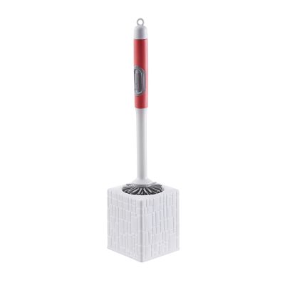 TOMYEUS Cleaner Toilet Brush Home Silicone Toilet Brush Household Toilet Wall-Mounted Toilet Cleaning Brush No Odor Toilet Brush Toilet Brush Holder (Color : White)