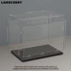 LANSCOERY Acrylic Display Case, Assemble Showcase Display Box for Collectibles, with Dustproof & Seamless Display Design, 24.3x12.6x7.7inch Black Base, Compatible with Lego 42083 42156 Figures view 4