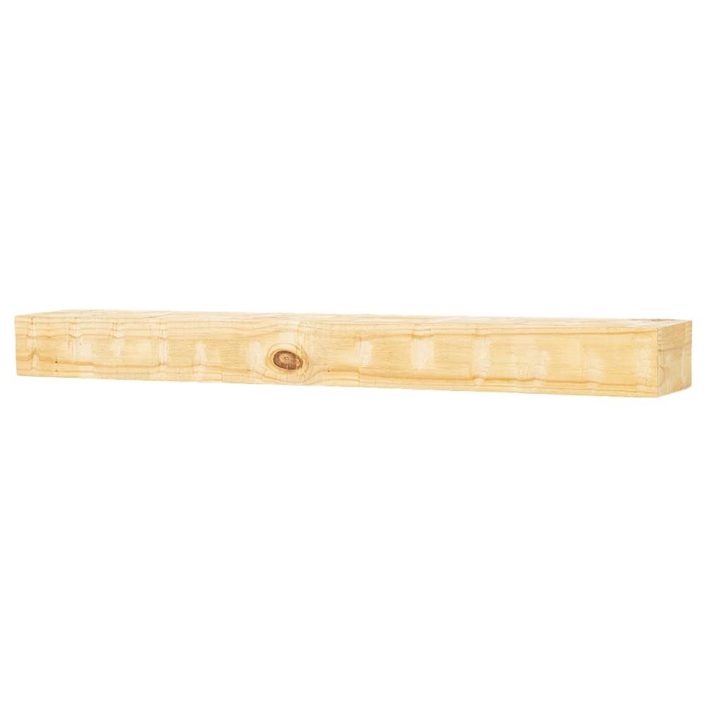 Country Living Wood Fireplace Mantel Shelf - Bodie 72 Inch Matte Clear Finish | Rustic Hand-Hewn and Distressed Pine Beam with Worn, Reclaimed Log Look; for Fireplaces, Hearths & Dcor