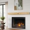 Country Living Wood Fireplace Mantel Shelf - Bodie 72 Inch Matte Clear Finish | Rustic Hand-Hewn and Distressed Pine Beam with Worn, Reclaimed Log Look; for Fireplaces, Hearths & Dcor view 4