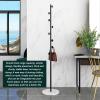 LXBAMKEA Coat Rack Stand Clothes Rack Stand, Metal Single Rod Garment Rack, Portable Hat Handbag Scarfs Umbrella Storage Organzier, Ideal for Hallway Entryway Office, Stable Base view 3