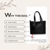 Sip and Shimmer Wine Purse  Womens Tote Bag with Beverage Compartment  Vegan Leather Black Tote Bag Purse  Inculdes Insulated 1.5L Wine Bag  Christmas Gift for Mom, Girlfriend, Wife view 3