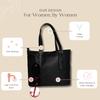 Sip and Shimmer Wine Purse  Womens Tote Bag with Beverage Compartment  Vegan Leather Black Tote Bag Purse  Inculdes Insulated 1.5L Wine Bag  Christmas Gift for Mom, Girlfriend, Wife view 4