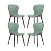 fhda Modern Dining Chairs Set of 4 Leather Kitchen Chair with Ergonomic Backrest and Steel Legs Upholstered Side Chair for Dining Room view 1