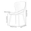 fhda Modern Dining Chairs Set of 4 Leather Kitchen Chair with Ergonomic Backrest and Steel Legs Upholstered Side Chair for Dining Room view 3