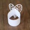 qbodp Valentine's Day Napkin Rings Disposable Set of 100,Hollow Out Heart Shape Napkin Rings Holders for Wedding Banquet,Table Decor Accessories Napkin Buckles,White view 4