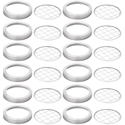 12 Pcs Mason Flower Jar Lid, Mason Jar Plant Grid Flower Organizer Mason Jar Floral Frog Lid for Home Office Vase Decoration Accessories (2.75 inch)