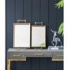Wayborn Gold 60% Iron, 30% Mirror, 10% Acrylic Mirror Decorative Tray (Set/2) 22L X 12W X 5H (Large) & 20L X 10W X 5H (Small) view 3