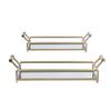 Wayborn Gold 60% Iron, 30% Mirror, 10% Acrylic Mirror Decorative Tray (Set/2) 22L X 12W X 5H (Large) & 20L X 10W X 5H (Small) view 4