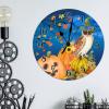 Halloween Scary Pumpkin Funny Witch Owl Hanging Wall Clock Haunt House Halloween Night Wall Clocks Battery Operated Home Decorative Clocks Farmhouse 15inch Round Clock for Kitchen Bedroom Office view 4