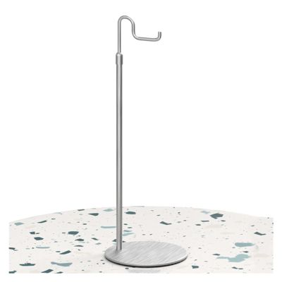 WIGING Stainless Steel Bag Display Stand, Retail Countertop Display Purse Holder with Metal Base for Shop Decoration, Height Adjustable: 49-70cm (Color : Silver)