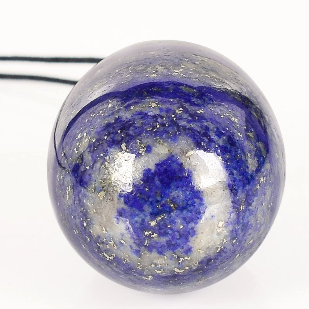 Drilled Jade Egg Natural Lapis Lazuli Yoni Egg Crystal Sphere for Kegel Exercise Ben Wa Ball