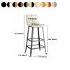 CraftThink Counter Stool, Faux Leather Footrest Bar Stools Low Back Armless Barstool with 4 Iron Legs for Shop bar Home- 8 Pieces Counter Stool(26" H) Orange view 3