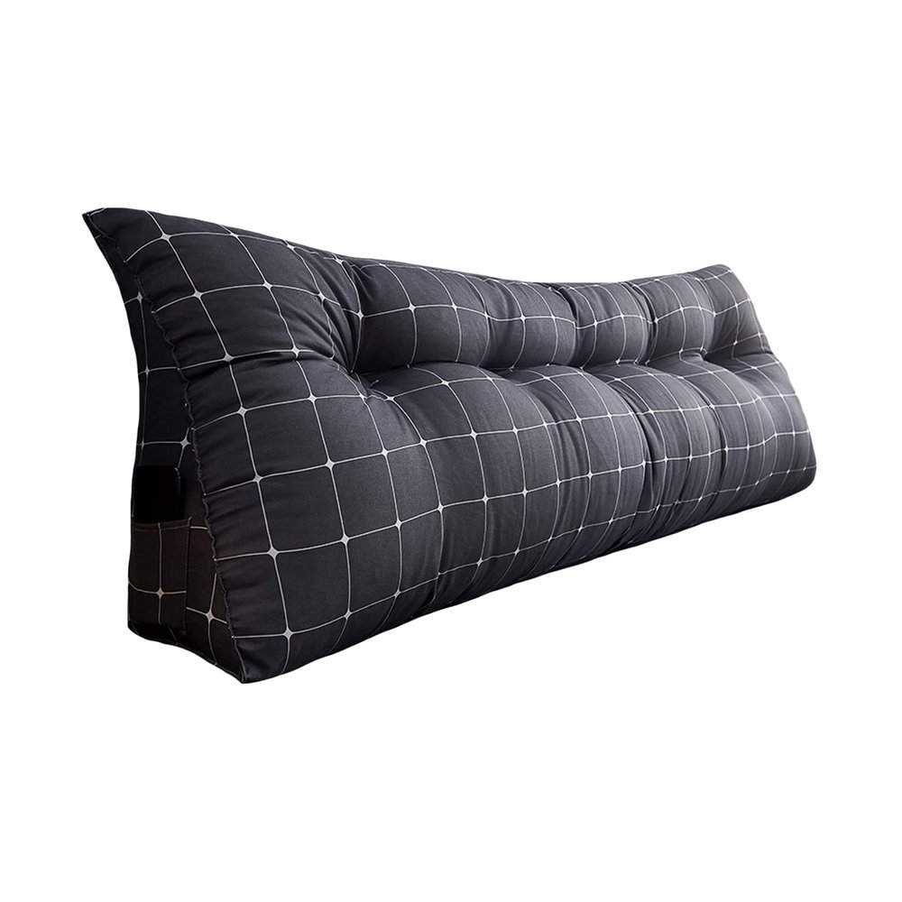 Double Bed Triangular Reading Pillow 471020inch, Triangular Wedge Pillow Tatami Mat Headboard Cushion, Triangular Large Wedge Pillow Never Collapse Ergonomic Design Lumbar Pad Sofa
