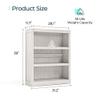LINSY HOME 3-Tier Bookcase, Small Bookshelf Wood Display Storage Shelves Farmhouse Bookshelf for Home Office, Living Room, Bed Room - White Oak view 3