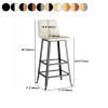 CraftThink Counter Stool, Faux Leather Footrest Bar Stools Low Back Armless Barstool with 4 Iron Legs for Shop bar Home- 6 Pieces Counter Stool(30" H) Orange view 3