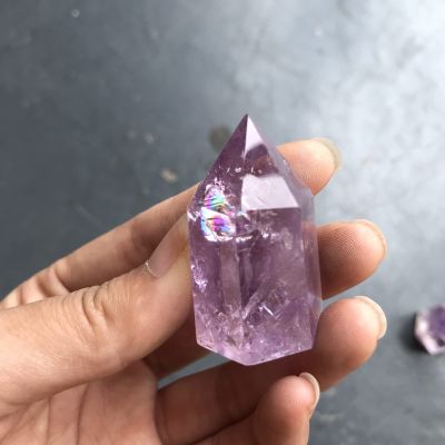 Natural Ametrine Or Amethys Quartz Crystal Rainbow Terminated Natural Stones and Minerals,50mm