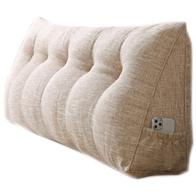 Headboard Backrest Wedge Pillow 59820inch, Large Bolster Triangular Reading Pillow Headboard Backrest Positioning Support Bed Pillow, Reading Bed Rest Pillow
