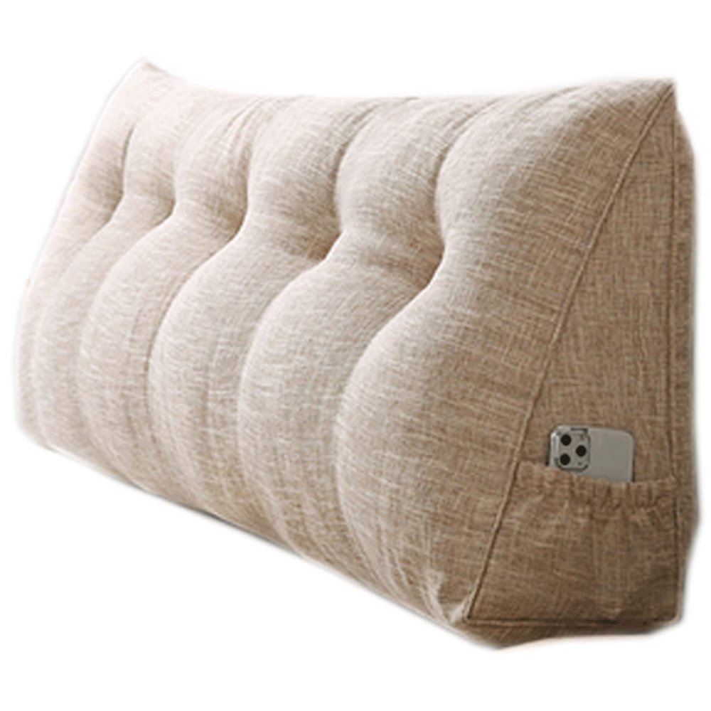Headboard Backrest Wedge Pillow 59820inch, Large Bolster Triangular Reading Pillow Headboard Backrest Positioning Support Bed Pillow, Reading Bed Rest Pillow