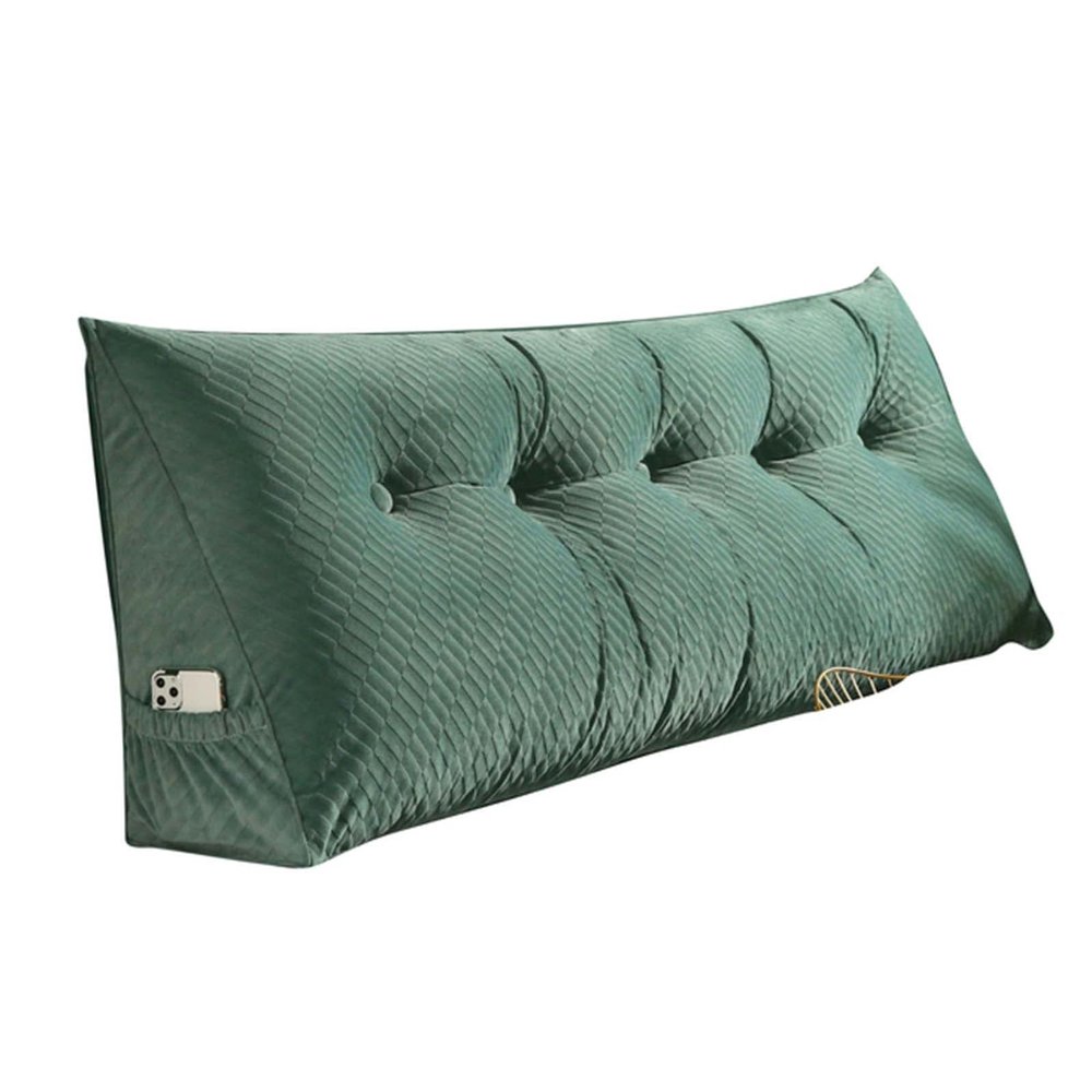 Double Bedside Triangle Cushion Daybed Backrest 47820inch, Triangle Bedside Cushion Reading Pillow Bolster Backrest Positioning Support Pillow, Triangular Headboard Pillow Reading Pillow