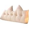 Bedside Headboard Wedge Reading Pillow 39820inch, Double Bedside Triangle Cushion Daybed Backrest with Pockets, Triangular Reading Pillow Large Bolster Headboard Support Cushion view 1