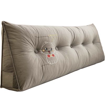 Headboard Backrest Wedge Pillow 47820inch, Triangular Reading Pillow, Bedside Cushion Triangle Double Sofa Large Back for Queen Full King Twin Size Large Bolster Positioning Support Pillow
