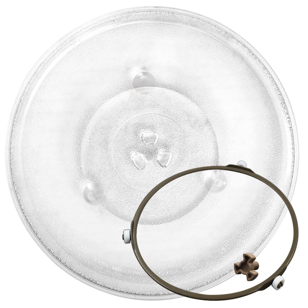Microwave Glass Turntable Plate Replacement 9.6" 24.5cm, 10.6" 27cm, 12.4" 31.5cm, Universal Microwave Turntable Glass, Plastic Rotary Core Coupling, Durable, Easy To Clean ( Size : 270 mm mit Kreuz )