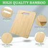 Bamboo Chopping Board Set of 12 with Handles - Thick Wooden Boards for Kitchen & Dining - Bulk Plain Bamboo Boards for Engraving & Cooking - Regular view 3