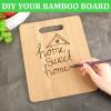 Bamboo Chopping Board Set of 12 with Handles - Thick Wooden Boards for Kitchen & Dining - Bulk Plain Bamboo Boards for Engraving & Cooking - Regular view 4