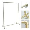 Clothing Racks For Hanging Clothe metal Garment Rail Garment Racks Clothes Hanger Rolling Garment Rack Holder,Gold Commercial Clothes Stand With Wheel view 4