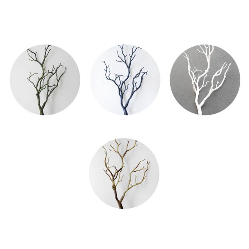 ARTIBETTER 3pcs Halloween Flowers Antler Shaped Tree Branch Fake Tree Branch Nativity Ornaments Retro Decor Tree Branches Ornament Fake Branches for Decoration White Decor Artificial Headband