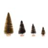 DCQRY 16Pcs Artificial Mini Christmas Tree Sisal Trees with Wooden Base Bottle Brush Christmas Trees Xmas Tabletop Trees for Home Kitchen Christmas Party Decoration view 1
