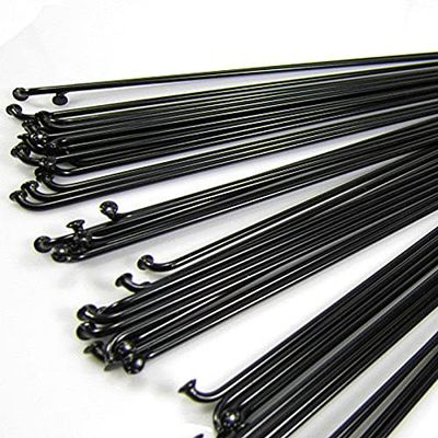 QIYUANMENGYI Bicycle Stainless Steel Spokes 36pcs Bike 14G J Bend with Nipples 82mm-298mm (263MM)