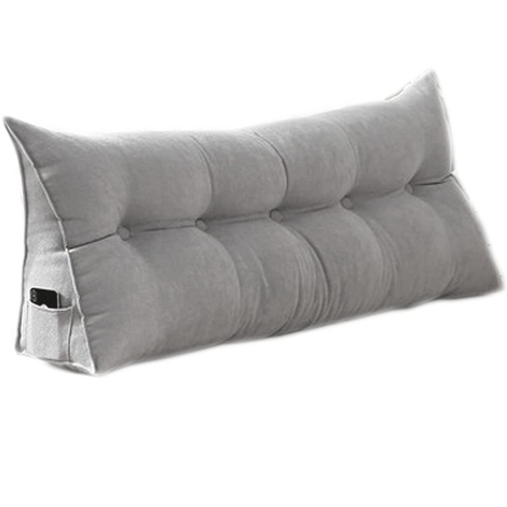 Bedside Headboard Wedge Reading Pillow 59820inch, Wedge Pillow Positioning Support Reading Backrest Cushion, Bedside Cushion Triangle Double Sofa Large Back, Triangular Reading Pillow