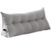 Bedside Headboard Wedge Reading Pillow 59820inch, Wedge Pillow Positioning Support Reading Backrest Cushion, Bedside Cushion Triangle Double Sofa Large Back, Triangular Reading Pillow view 1