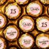 Quinceanera Sweet 15 Round Candy Sticker -Mis Quince Party Favors Sticker Labels Fit Chocolate Candy  160 Pieces view 3