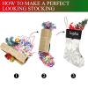 SunFancyCustom Spider Webs Halloween Pattern Christmas Stockings Personalized Holiday Xmas Party Gift Bag Socks Home Decor 17.52 x 7.87 Inch view 4