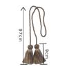 1Pc Room Accessories Tassel Curtain Tieback Fringe Handmade Curtain Tie Backs Hanging Ball Buckle Rope Curtains Holder Bandage,Silver view 2