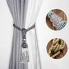 2Pcs Curtain Tieback Tassel Crystal Beaded Hanging Rope Tie Home Decor Gold Curtains Cord Holder Buckle Bandage Room Accessories,Gold,4pcs view 4